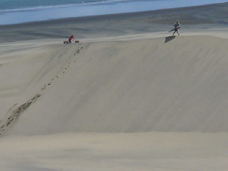 Kids playing in the dunes is OK