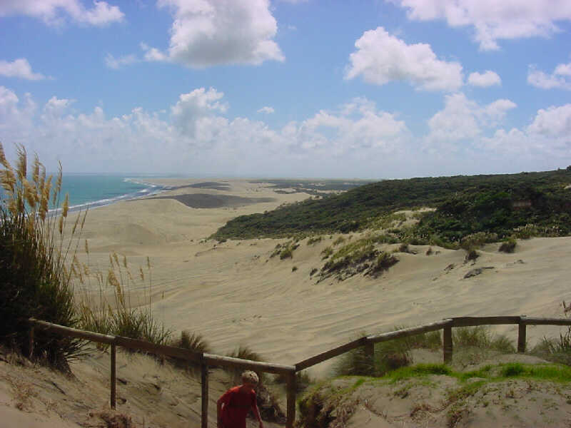 Looking to the west from the base of the lighthouse