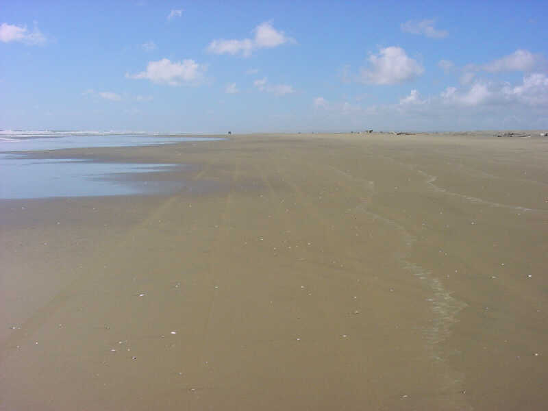 Now back on the beach and heading west